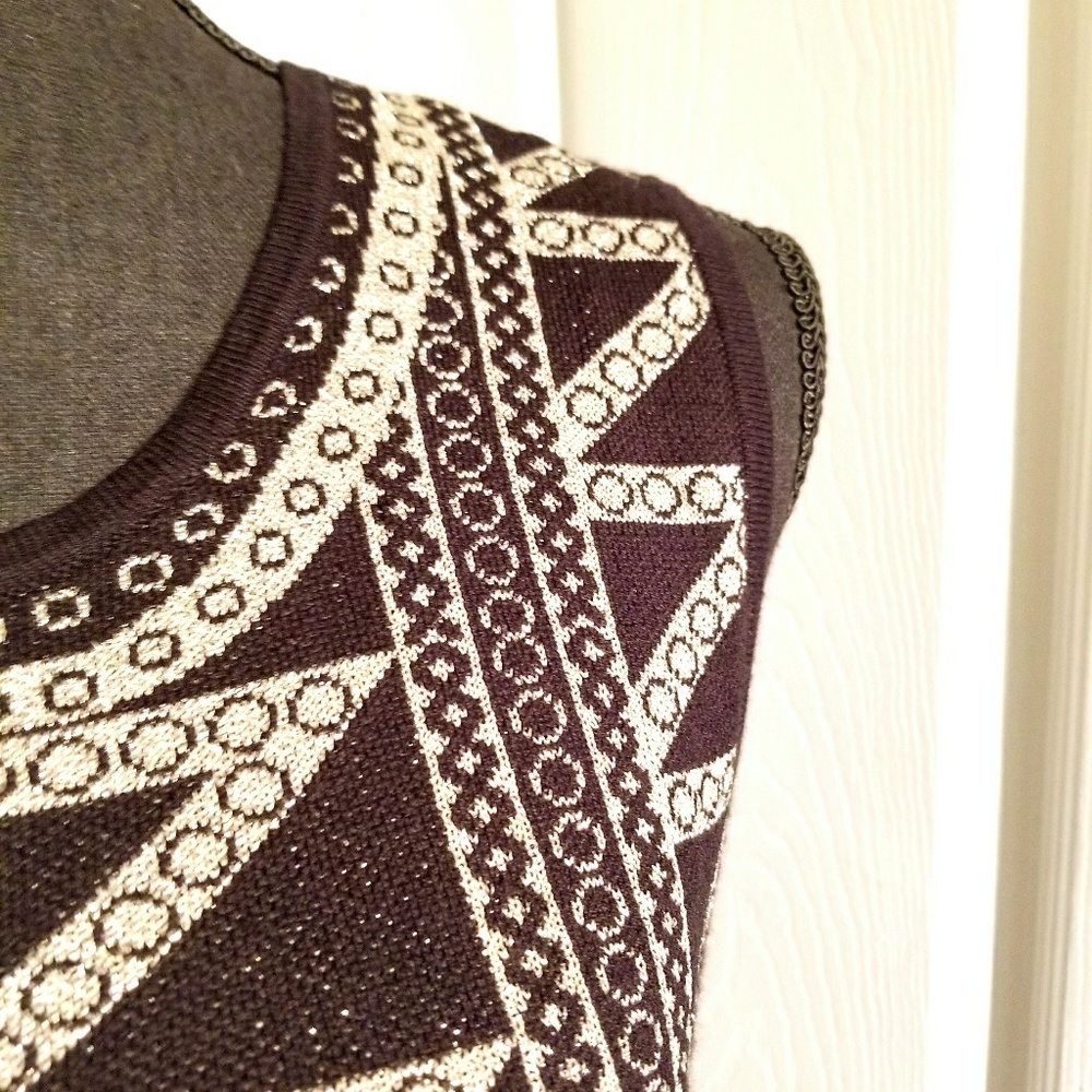 Geometric Tank Top Sweater Set - Picture 3 of 4